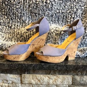 LC Lauren Conrad cork wedges